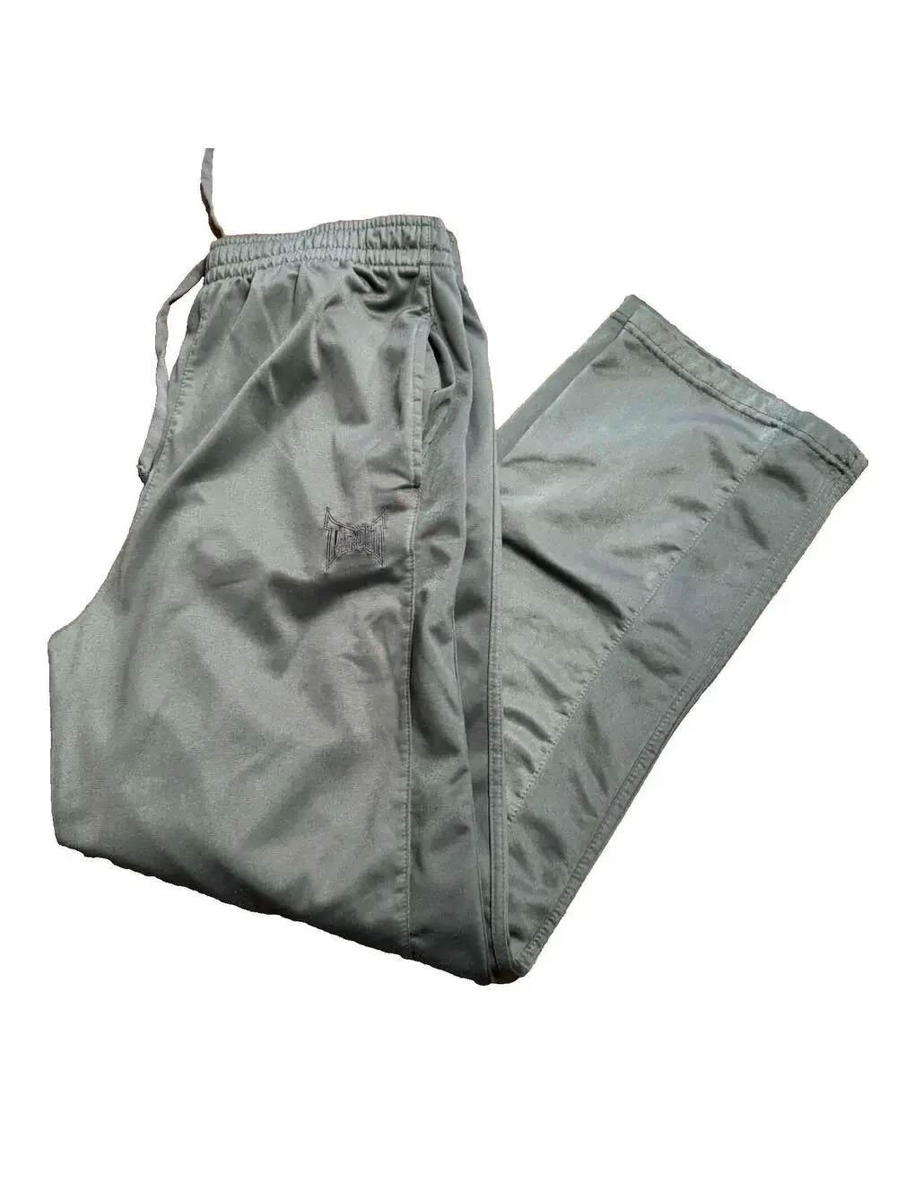 Tapout Mens Sweatpants L Gray Athletic Embroidered MMA UFC Y2K Vintage Training